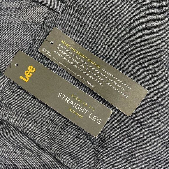 Lee Regular Fit Straight Leg Lightweight Secretly Shapes Pants Size 16S - Picture 4 of 12